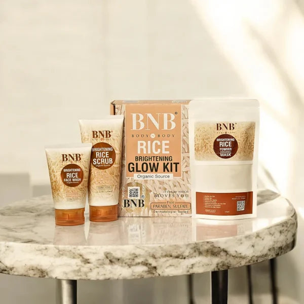 4 In 1 Bnb-rice Whitening And Glowing Facial Kit