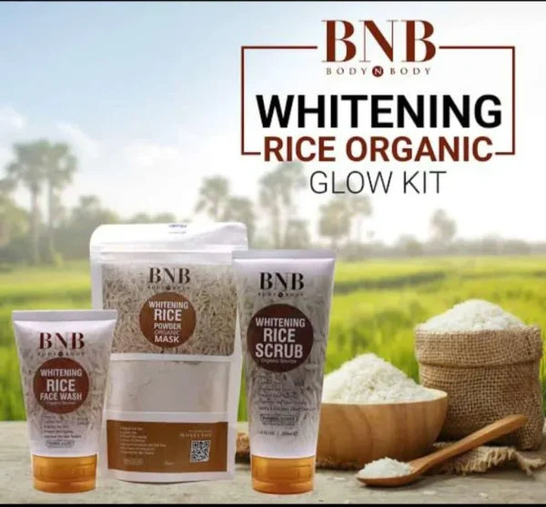 4 In 1 Bnb-rice Whitening And Glowing Facial Kit