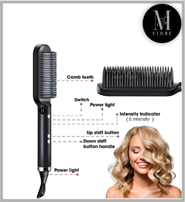 Electric Professional Hair Straightening Brush