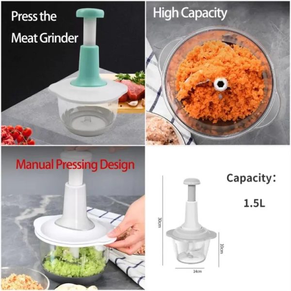 Manual Hand Push Chopper-1500 ml