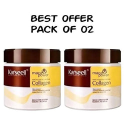 Pack Of 02 | Karseell Hair Mask Collagen Treatment Cream – 16.9 Oz 500ml