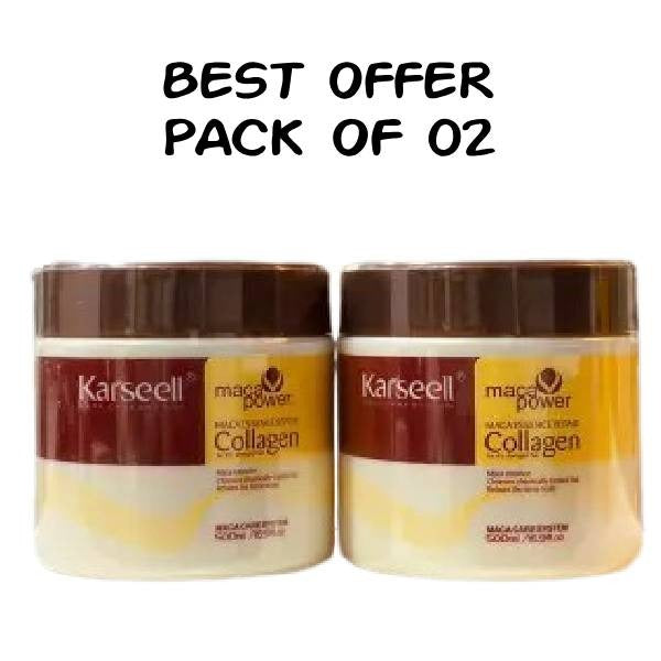 Pack Of 02 | Karseell Hair Mask Collagen Treatment Cream – 16.9 Oz 500ml