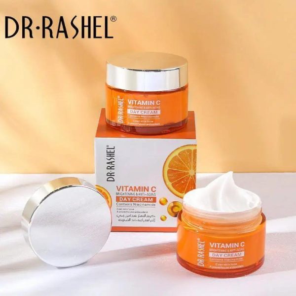 Pack Of 3 Dr Rashel Vitamin C – Day & Night Cream + Facial Cleanser With Hyaluronic Acid